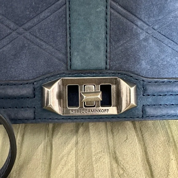 Rebecca Minkoff Blue Suede Purse - Picture 8 of 11